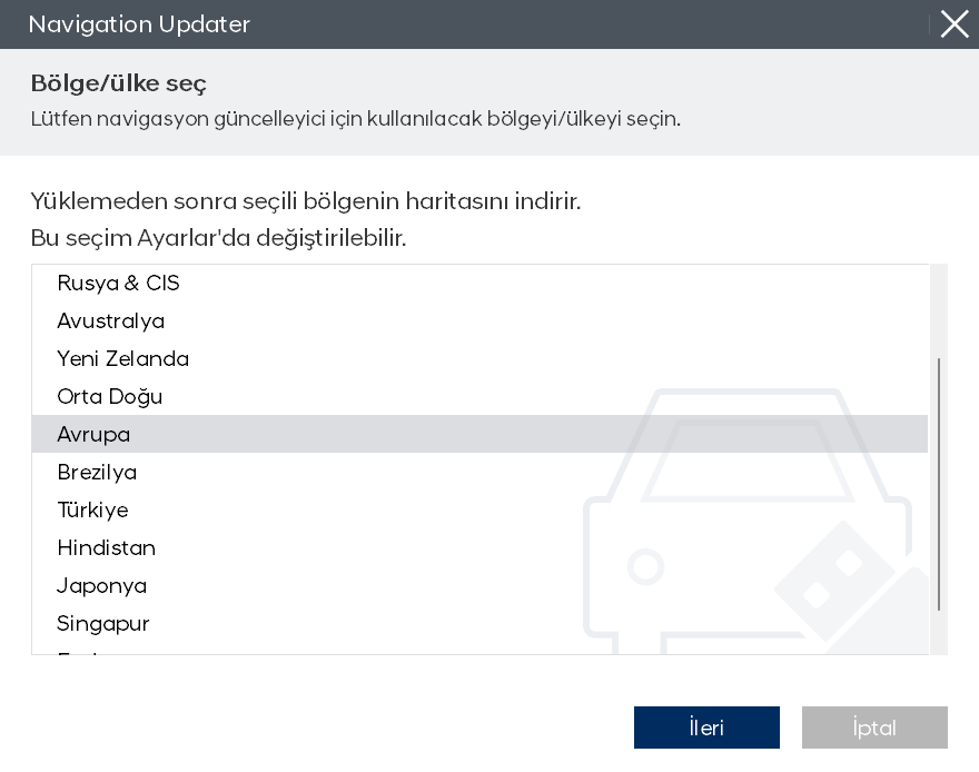 select region